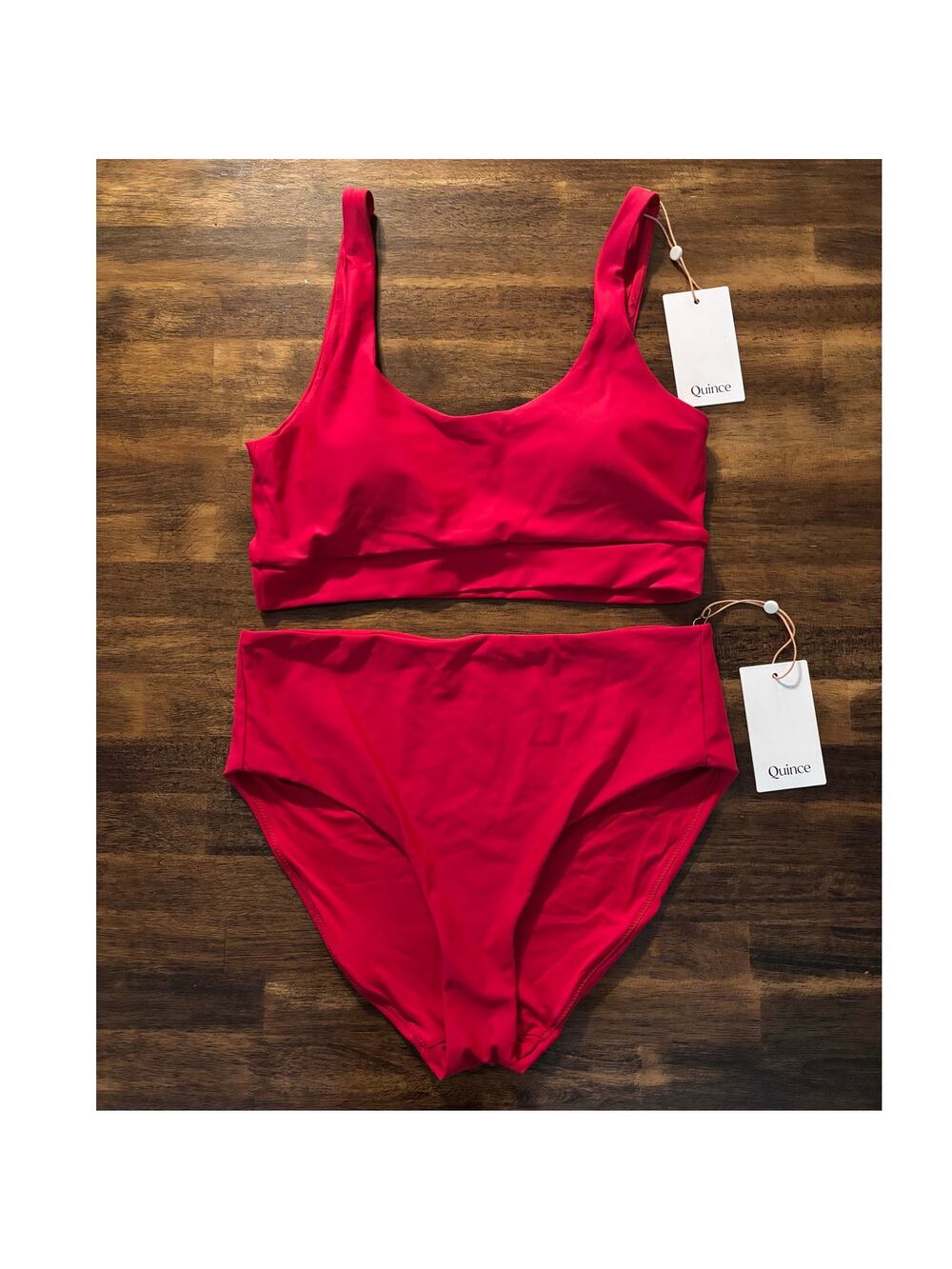 Quince Women’s Medium Swimsuit Bikini Bathing Suit High Waisted 2 Piece